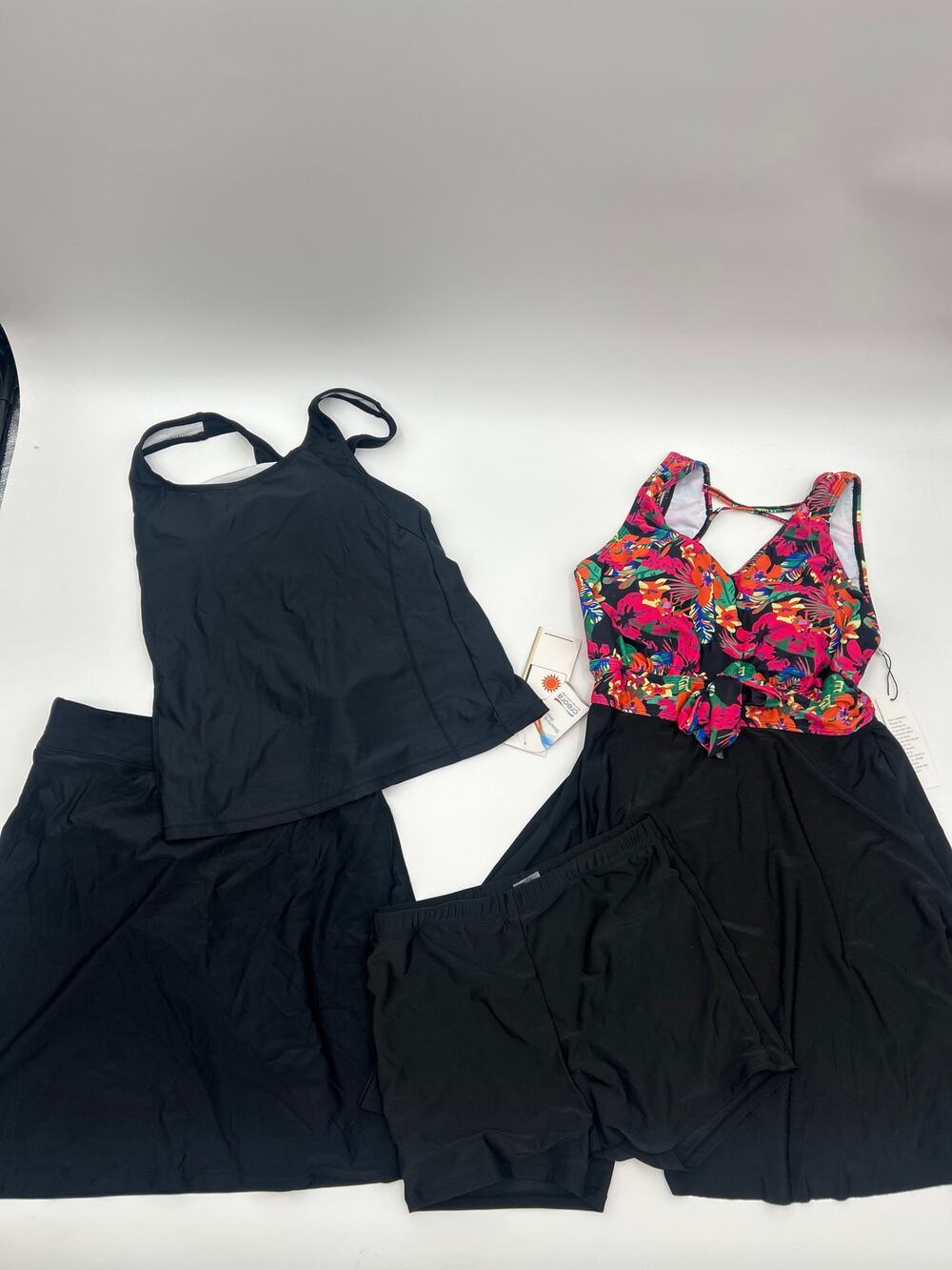 NWT Lot of 3 Women’s Medium Swimsuits Swim Dress Tank Skirted Set Padded Modest